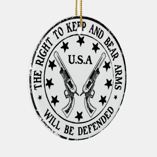 Rally voor ons kerstfeest keramisch ornament (Rechts)