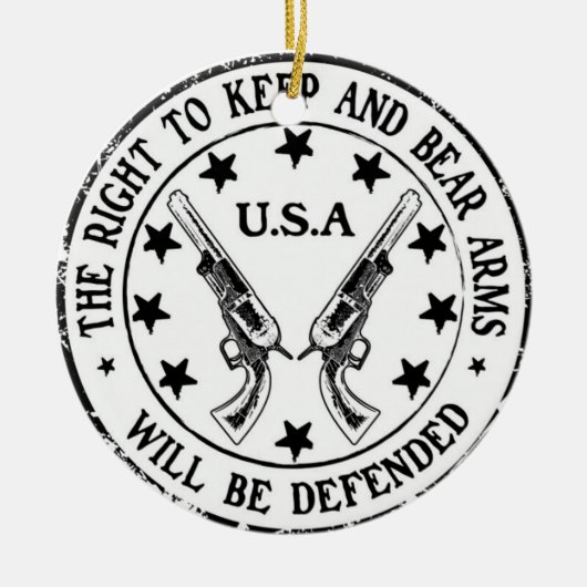 Rally voor ons kerstfeest keramisch ornament (Voorkant)