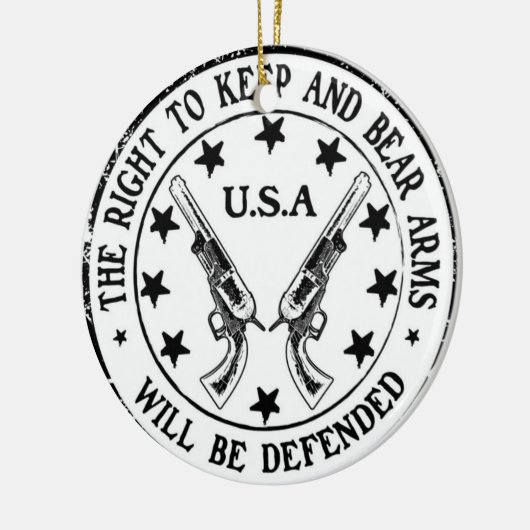 Rally voor ons kerstfeest keramisch ornament (Links)