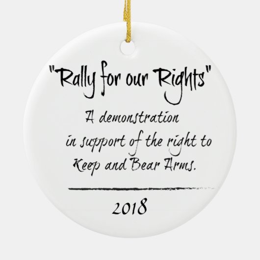 Rally voor ons kerstfeest keramisch ornament (Achterkant)