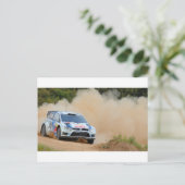 Rallyauto Briefkaart (Staand voorkant)