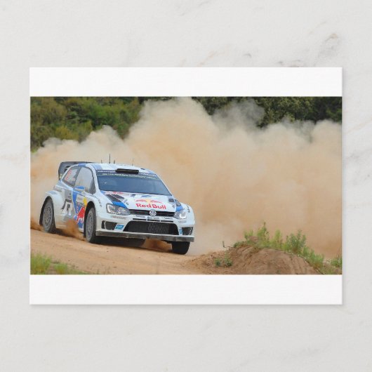 Rallyauto Briefkaart (Voorkant)