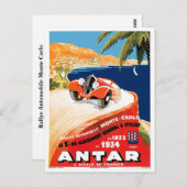 Rallye Automobiel Monte Carlo Briefkaart (Voorkant / Achterkant)