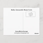 Rallye Automobiel Monte Carlo Briefkaart (Achterkant)