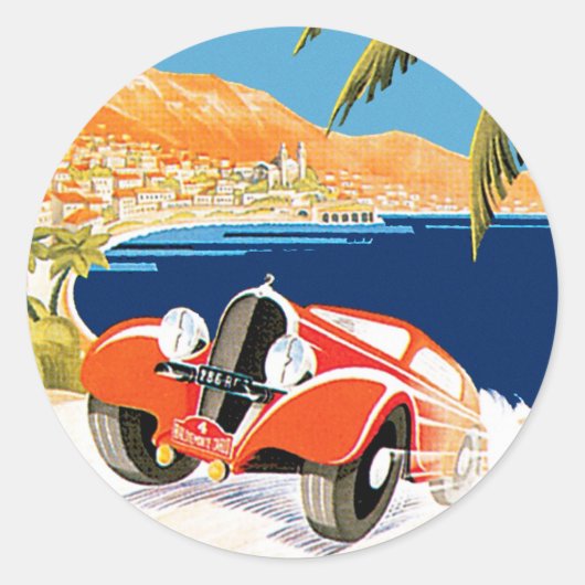 Rallye Automobile de Monte Carlo Ronde Sticker (Voorkant)