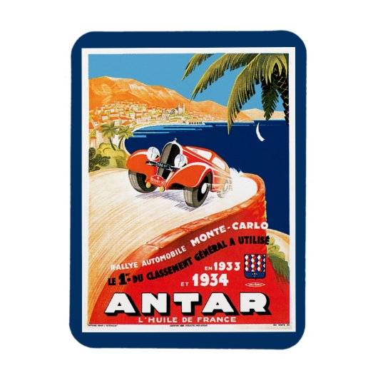 Rallye Automobile Monte Carlo Magneet (Verticaal)