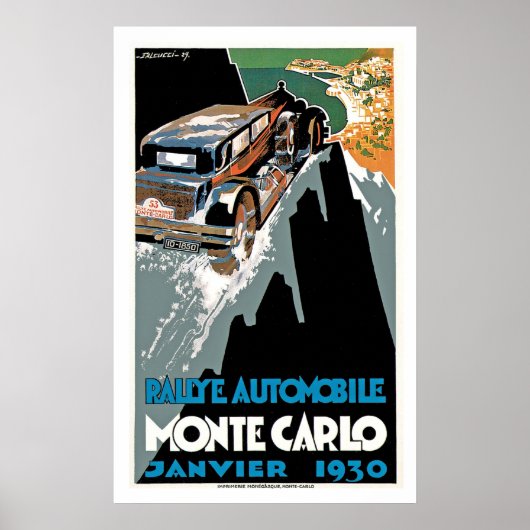 Rallye Automobile Monte Carlo Poster (Voorkant)
