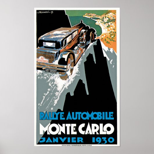 Rallye Automobile Monte Carlo Poster (Voorkant)