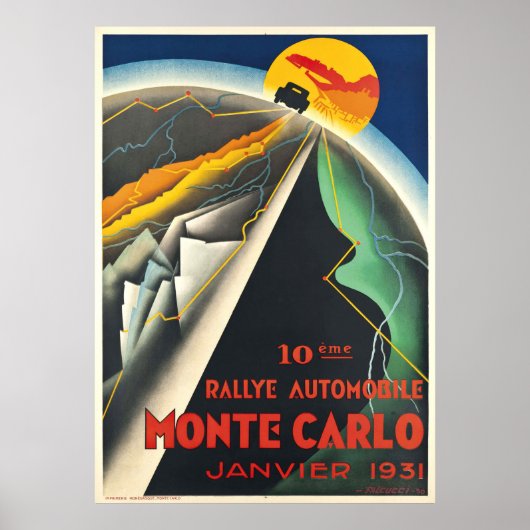 Rallye Automobile Monte Carlo Poster (Voorkant)