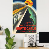 Rallye Automobile Monte Carlo Poster (Thuiskantoor)