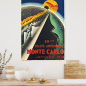 Rallye Automobile Monte Carlo Poster (Keuken)