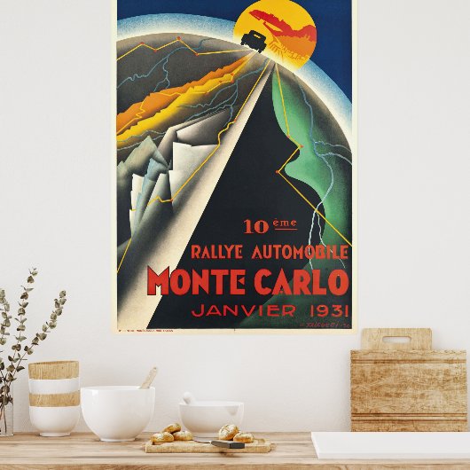 Rallye Automobile Monte Carlo Poster (Keuken)