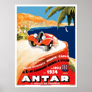 Rallye Automobile Monte Carlo Poster