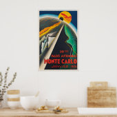 Rallye Automobile Monte Carlo Vintage Poster Afdru (Keuken)
