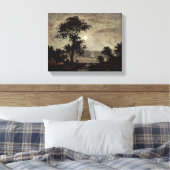 Ralph Albert Blakelock - maanlicht Canvas Afdruk (Insitu (Slaapkamer))