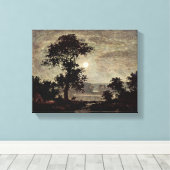 Ralph Albert Blakelock - maanlicht Canvas Afdruk (Insitu (Houten vloer))