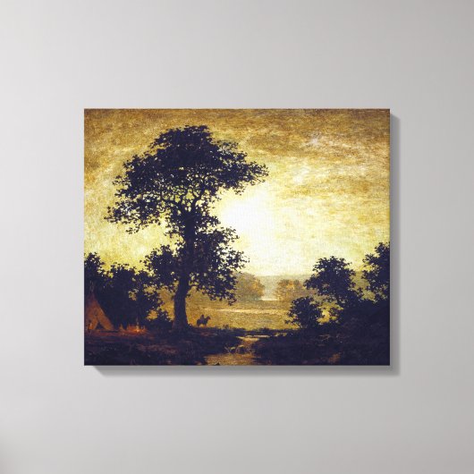 Ralph Albert Blakelock Moonlight Canvas Afdruk (Voorkant)