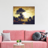 Ralph Albert Blakelock Moonlight Canvas Afdruk (Insitu (Woonkamer))