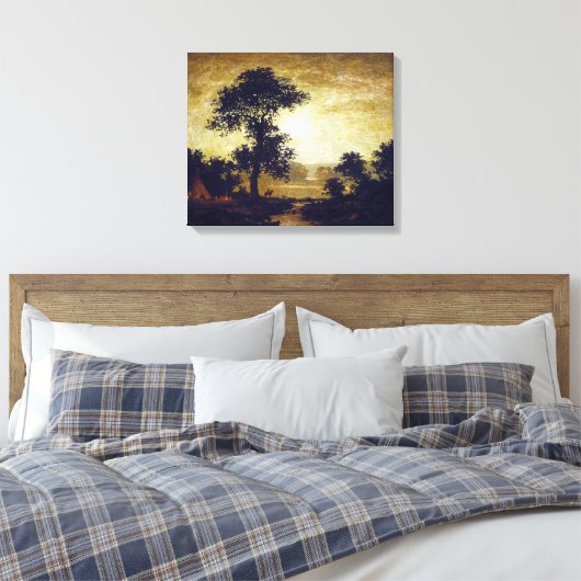 Ralph Albert Blakelock Moonlight Canvas Afdruk (Insitu (Slaapkamer))