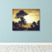 Ralph Albert Blakelock Moonlight Canvas Afdruk (Insitu (Houten vloer))