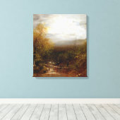 Ralph Albert Blakelock Pool in de Adirondacks Canvas Afdruk (Insitu (Houten vloer))