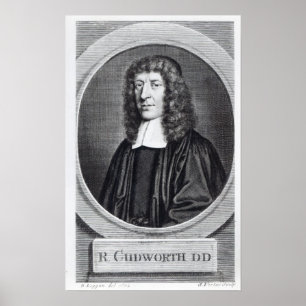 Ralph Cudworth, gegraveerd door George Vertue Poster