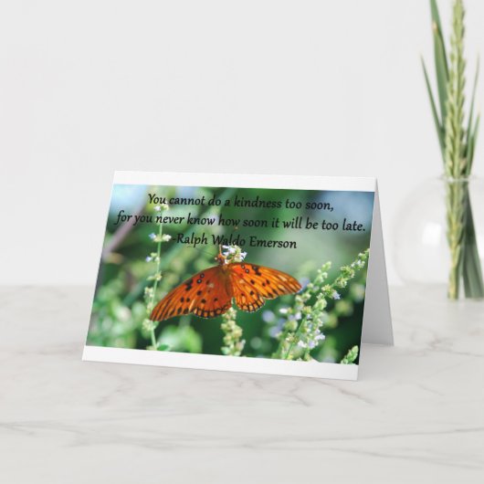Ralph Emerson Quote. U kunt een Vriendelijkheid Kaart (Voorkant)