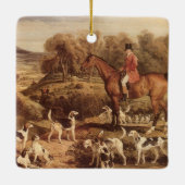 Ralph Lambton en zijn honden door James Ward Keramisch Ornament (Achterkant)