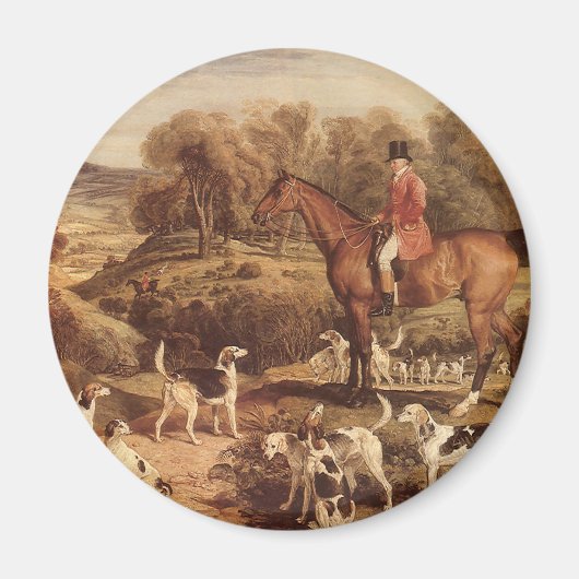 Ralph Lambton en zijn honden door James Ward Magneet (Voorkant)