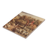 Ralph Lambton en zijn honden door James Ward Tegeltje (Zijkant)