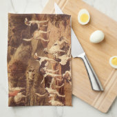 Ralph Lambton en zijn honden door James Ward Theedoek (Quarter Fold)