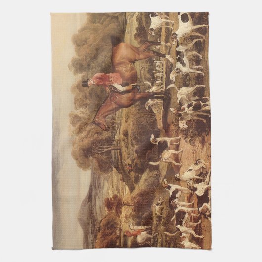 Ralph Lambton en zijn honden door James Ward Theedoek (Verticaal)