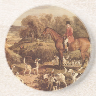 Ralph Lambton en zijn honden door James Ward Zandsteen Onderzetter