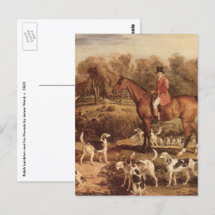 Ralph Lambton en zijn Hounds door James Ward Briefkaart