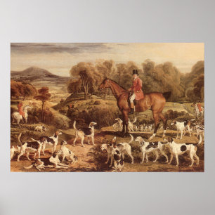 Ralph Lambton en zijn Hounds door James Ward Poster