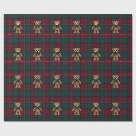 Ralph Lauren Inspired Tartan Plaid Wrapping Paper Cadeaupapier (Vlak)