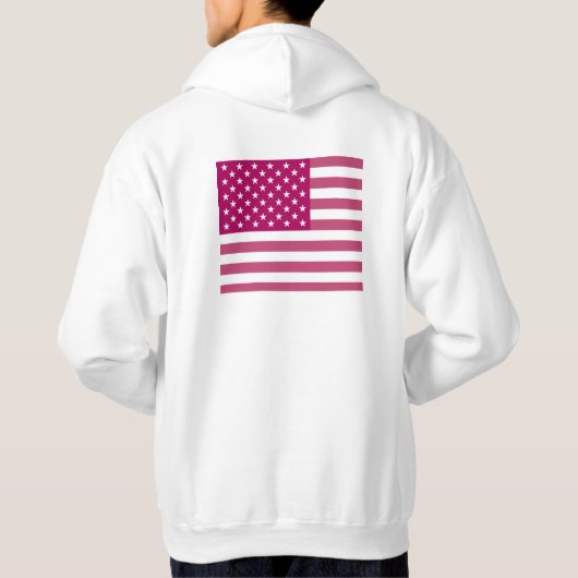 Ralph Lauren Roze Amerikaanse Vlag Trui Hoodie (Achterkant)