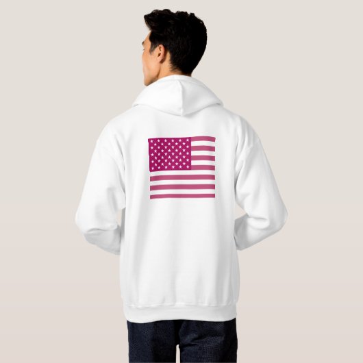 Ralph Lauren Roze Amerikaanse Vlag Trui Hoodie (Achterkant volledig)