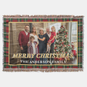 Ralph Lauren Schotse ruit familie foto Kerstmis Deken