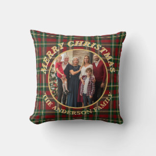 Ralph Lauren Schotse ruit familie foto Kerstmis Kussen