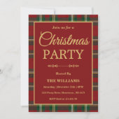 Ralph Lauren Tartan Plaid Christmas Party Kaart (Voorkant)