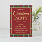 Ralph Lauren Tartan Plaid Christmas Party Kaart (Staand voorkant)