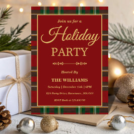 Ralph Lauren Tartan Plaid Holiday Party Kaart