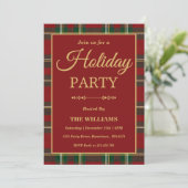 Ralph Lauren Tartan Plaid Holiday Party Kaart (Staand voorkant)