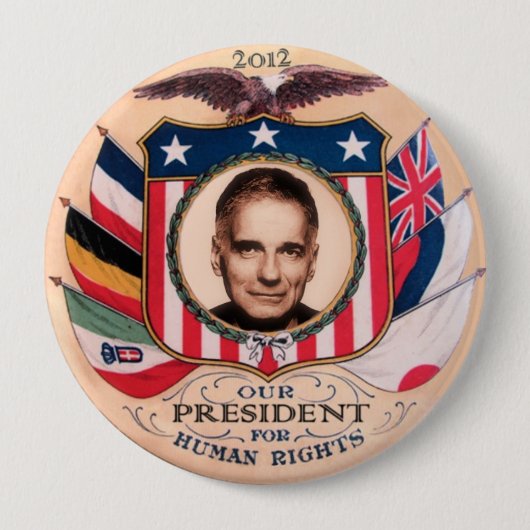 Ralph Nader 2012 Ronde Button 4,0 Cm (Voorkant)