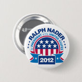 Ralph Nader voor President 2012 Ronde Button 5,7 Cm (Voorkant /achterkant)