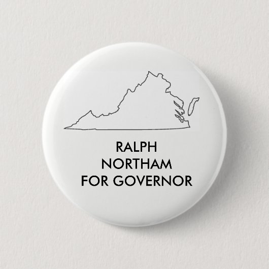 Ralph Nprtham for Virginia Governor 2017 Ronde Button 5,7 Cm (Voorkant)