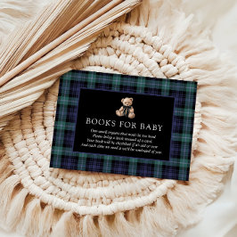 Ralph Teddy Bear Navy Green Plaid Books For Baby Informatiekaartje