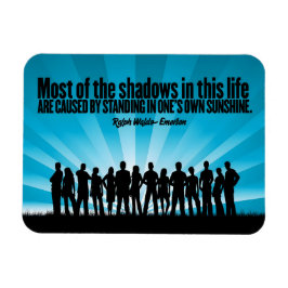 Ralph Waldo Emerson Inspirerend citaat "schaduwen" Magneet