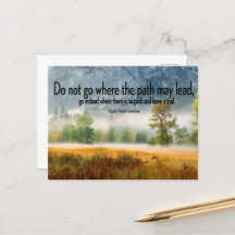 Ralph Waldo Emerson Inspirerend citaat "Trail"